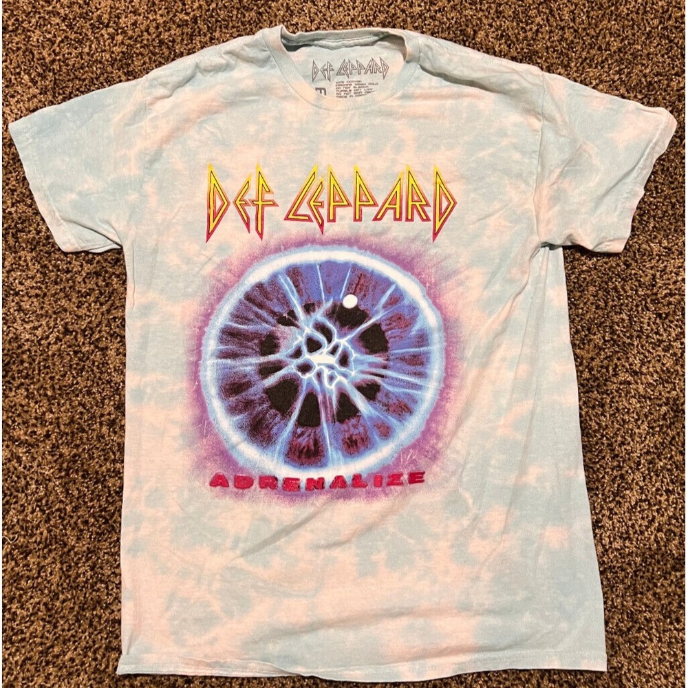 Def Leppard Adrenalize 2018 Rock Band T-shirt Repop Tie Dye Size Medium